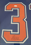 Grant Fuhr Signed Edmonton Oilers 30x36 Custom Framed Jersey Display (JSA COA)