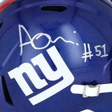 Azeez Olujari New York Giants Autographed Riddell Speed Replica Helmet