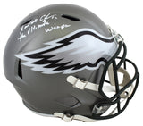 Eagles Randall Cunningham Ultimate Weapon Signed Flash F/S Speed Rep Helmet BAS