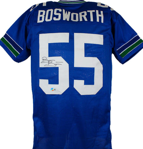 Brian Bosworth Autographed Blue Pro Style Jersey-Beckett W Hologram *Black
