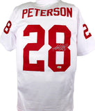 Adrian Peterson Autographed White College Style Jersey- Beckett W Hologram
