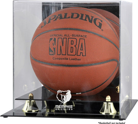Memphis Grizzlies Golden Classic Team Logo Basketball Display Case
