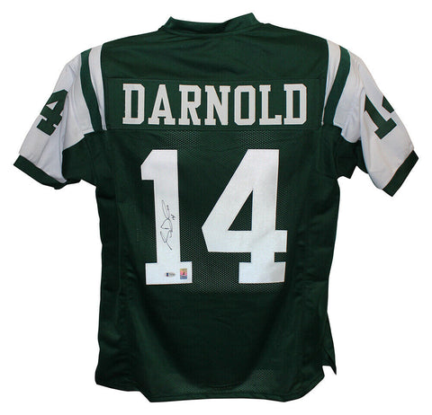 Sam Darnold Autographed/Signed Pro Style Green XL Jersey BAS 29505