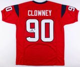 Jadeveon Clowney Signed Texans Red Jersey (JSA COA) 2014 #1 Draft Pick Overall