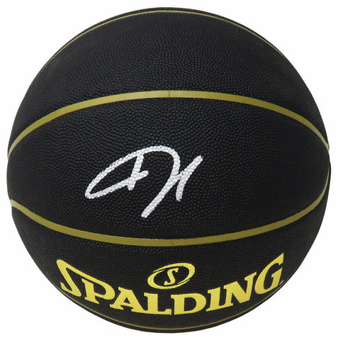 Giannis Antetokounmpo Signed Spalding Elevation Black Basketball -(SCHWARTZ COA)