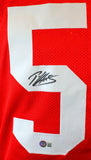 Patrick Willis Autographed Red Pro Style Jersey w/ 3 Insc- BA W Hologram *Black