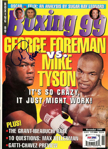 George Foreman Autographed Signed Boxing '99 Magazine Cover PSA/DNA #S48608