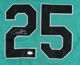 Derrek Lee Signed Florida Marlin Cooperstown Collection Style Jersey JSA Holo