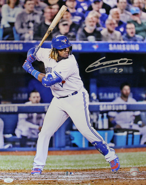 Vladimir Guerrero Jr Autographed Toronto Blue Jays 16x20 Photo JSA 34132