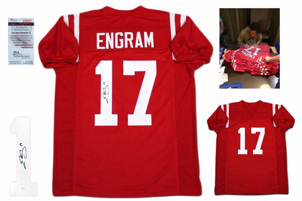 Evan Engram Autographed SIGNED Jersey - JSA Witnessed w/ Photo - College