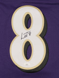 Lamar Jackson Signed/Autographed Baltimore Ravens Purple Jersey JSA 150030