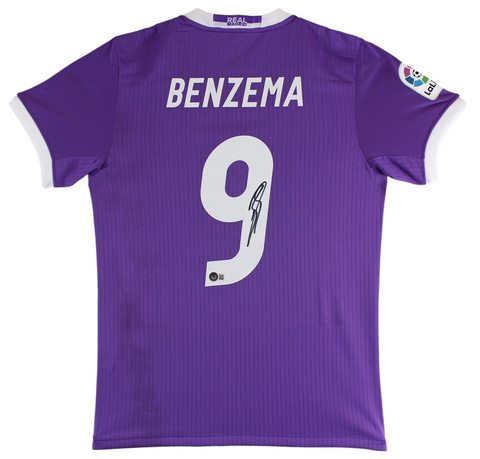 Real Madrid Karim Benzema Authentic Signed Purple Adidas Jersey Autographed BAS