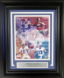 Johnny Unitas Autographed Framed 8x10 Photo Colts QB's of the Century PSA V01542