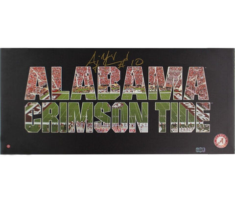 AJ McCarron Signed Alabama Crimson Tide 26x12 Wrapped Canvas
