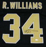 Ricky Williams Autographed Black Pro Style Jersey - Beckett W Auth *4