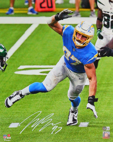 Joey Bosa Autographed LA Chargers Crazy Eyes 16x20 FP Photo- Beckett W *White