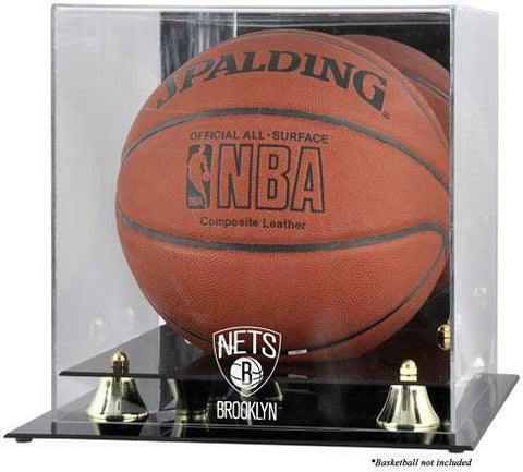 Brooklyn Nets Golden Classic Logo Basketball Display Case - Fanatics