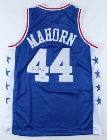 Rick Mahorn Signed Philadelphia 76ers Throwback Jersey (PSA COA) 1989 NBA Champ