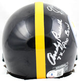 Ham Lambert Russell Autographed Pittsburgh Steelers Mini Helmet-Beckett W Holo