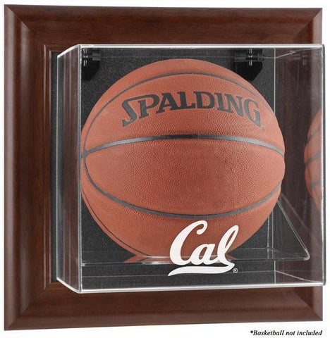 California Bears Brown Framed Wall-Mountable Basketball Display Case