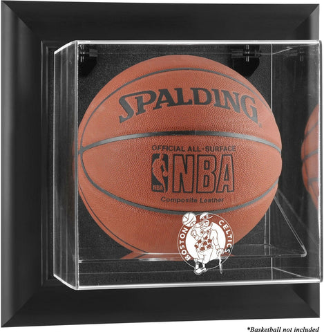 Boston Celtics Black Framed Wall-Mounted Team Logo Basketball Display Case