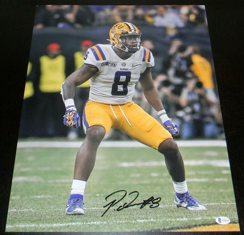 PATRICK QUEEN AUTOGRAPHED SIGNED LSU TIGERS 16x20 PHOTO BECKETT