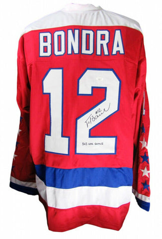 Peter Bondra Signed Washington Capitals Jersey Inscribed 503 NHL Goals (JSA COA)