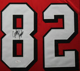 JOHN TAYLOR (49ers red TOWER) Signed Autographed Framed Jersey JSA