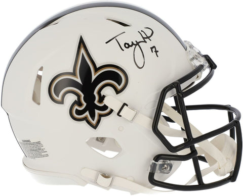 Taysom Hill New Orleans Saints Signed Flat White Alternate Authentic Helmet