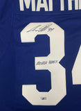 AUSTON MATTHEWS Autographed "2022 Hart" Authentic Blue Captain Jersey FANATICS