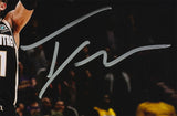 Trae Young Signed Framed Atlanta Hawks 16x20 Basketball Jumper Photo Panini