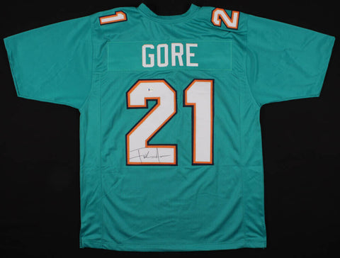 Frank Gore Signed Miami Dolphins Teal Jersey (Beckett COA) 5xPro Bowl R.B