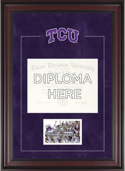 TCU Horned Frogs 8.5x11 Diploma Frame w/Team Logo-Insert Your 4x6 Photo