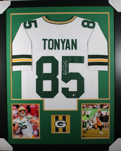 ROBERT TONYAN (Packers white TOWER) Signed Autographed Framed Jersey Beckett