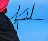 Tiger Woods Signed 16x20 Framed Fist Pump Photo Auto Graded 10! UDA #BAK30084