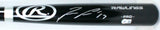 Ronald Acuna Autographed Pro Baseball Black Bat w/# - Beckett W *Silver