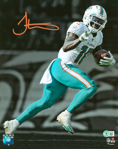 Dolphins Tyreek Hill Authentic Signed 11x14 Vertical Photo BAS Witnessed