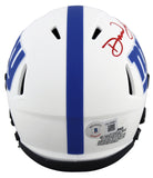 Giants Daniel Jones Authentic Signed Lunar Speed Mini Helmet BAS Witnessed
