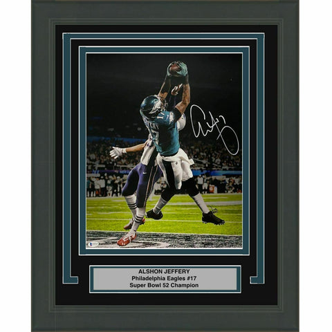 FRAMED Autographed/Signed ALSHON JEFFERY Super Bowl Catch 16x20 Photo BAS COA