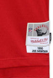 FRMDJoe Montana 49ers Signd Mitchell&Ness 1990 Throwback Rep Jrsyw/"HOF 2000"