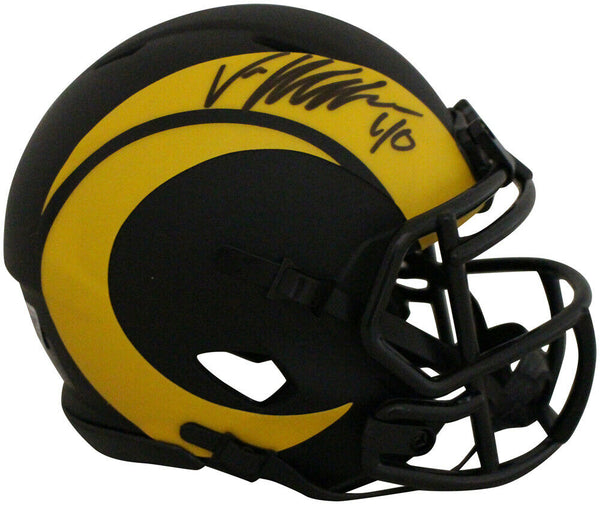 Von Miller Autographed/Signed Los Angeles Rams Eclipse Mini Helmet BAS 34338