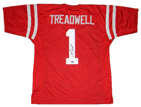 LAQUON TREADWELL SIGNED AUTOGRAPHED MISSISSIPPI OLE MISS REBELS #1 RED JERSEY