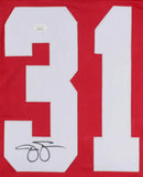 Jason Sehorn Signed New York Giants Jersey (JSA Hologram) Super Bowl Champion DB