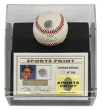 Cardinals Stan Musial Signed Thumbprint Baseball LE #'d/200 w/ Display Case BAS