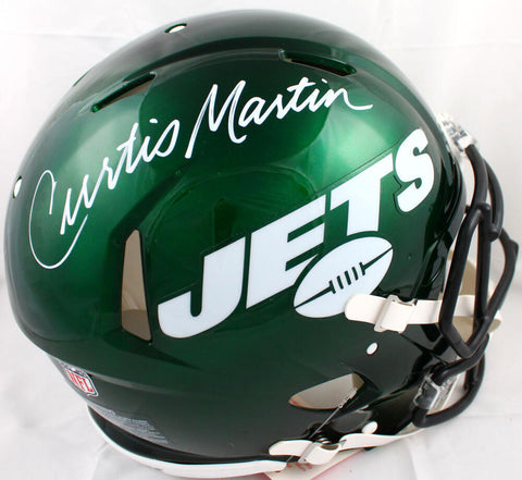 Curtis Martin Signed New York Jets F/S Speed Authentic Helmet- PSA Auth *White