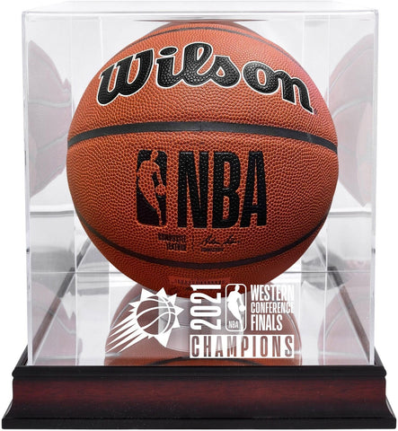 Phoenix Suns 2021 WC Champs Logo Mahogany Basketball Case w/Mirrored Back