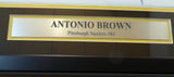 STEELERS ANTONIO BROWN AUTOGRAPHED FRAMED WHITE NIKE JERSEY BECKETT 130316