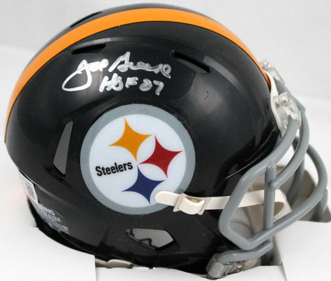 Joe Greene Autographed Steelers 63-76 Speed Mini Helmet w/HOF-Beckett W Hologram