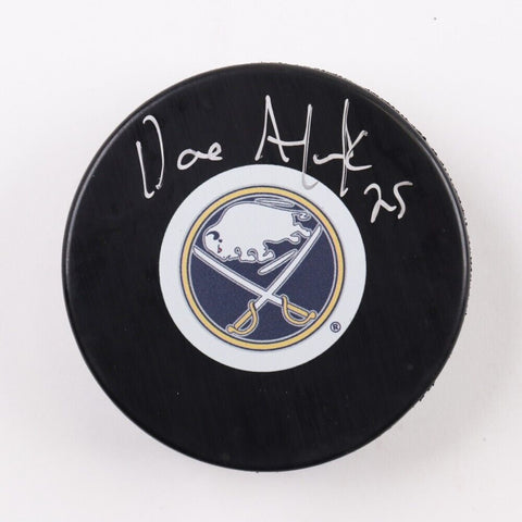 Dave Andreychuk Signed Buffalo Sabres Logo Hockey Puck (COJO) 640 NHL Goals