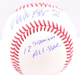 Wade Boggs Autographed Rawlings OML Baseball w/ 3 Stats-Beckett W Hologram *Blue